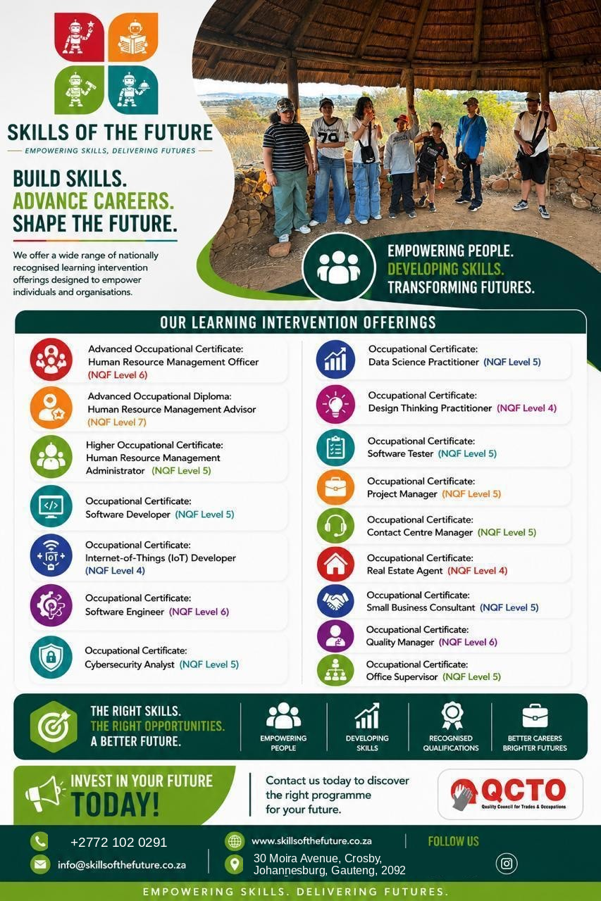 Occupational Certificates and Diplomas (QCTO)